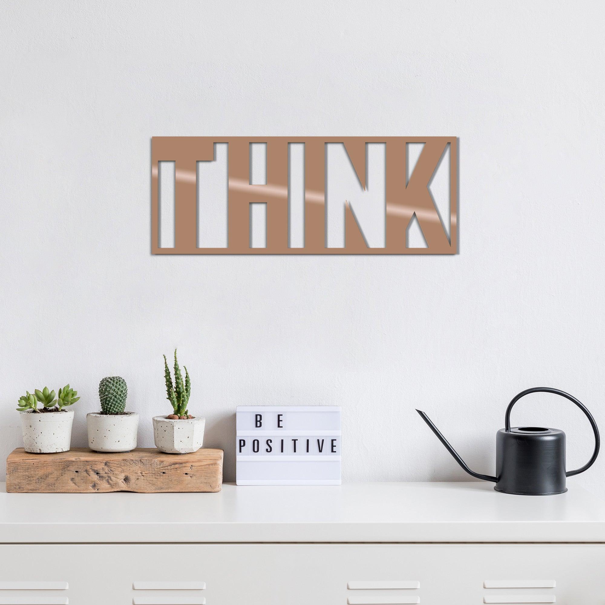 Decoratiune de perete Metal think metal wall, Cupru, 50x1x20 cm