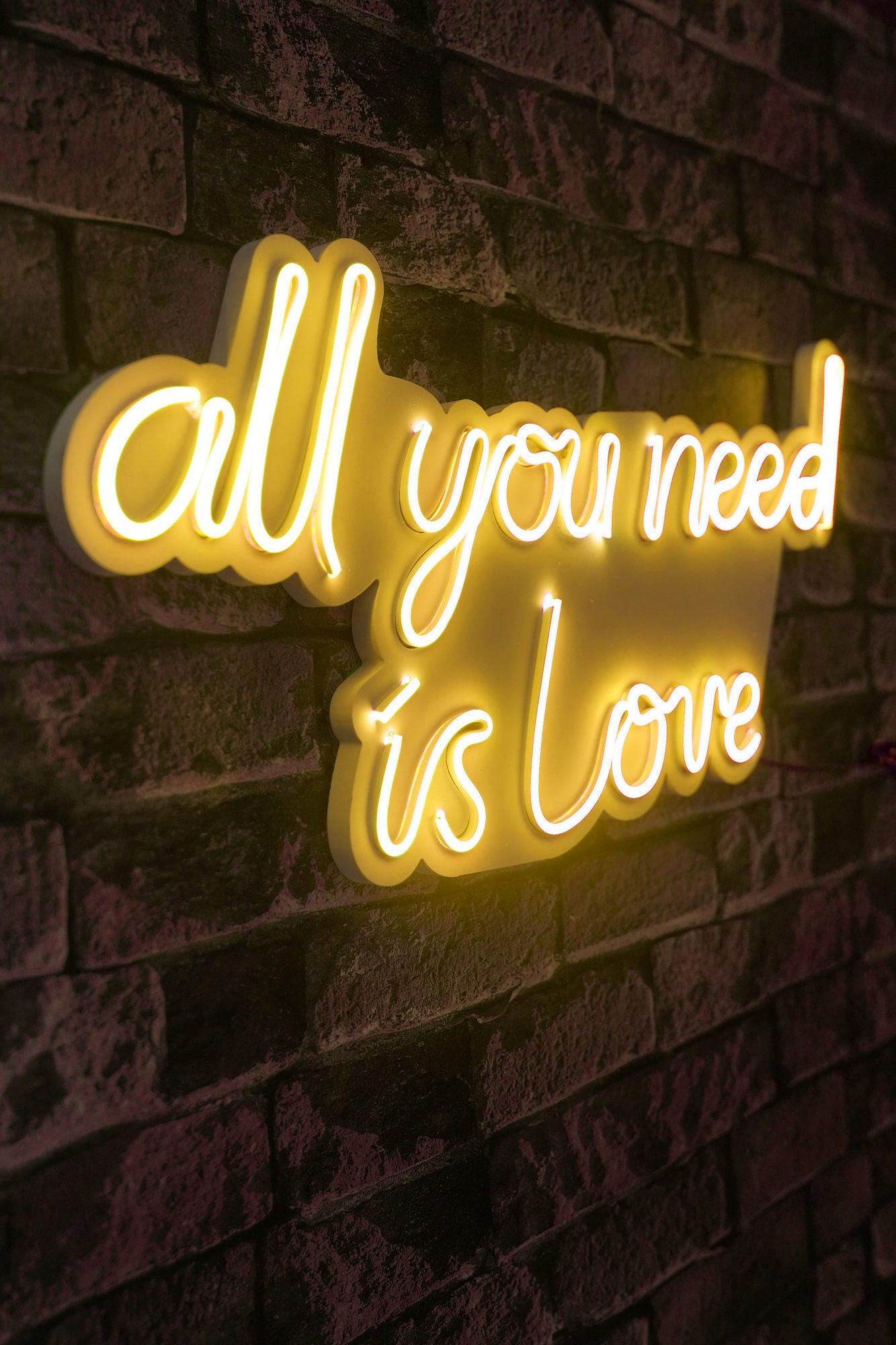 Lampa Neon All You Need Is Love, Albastru