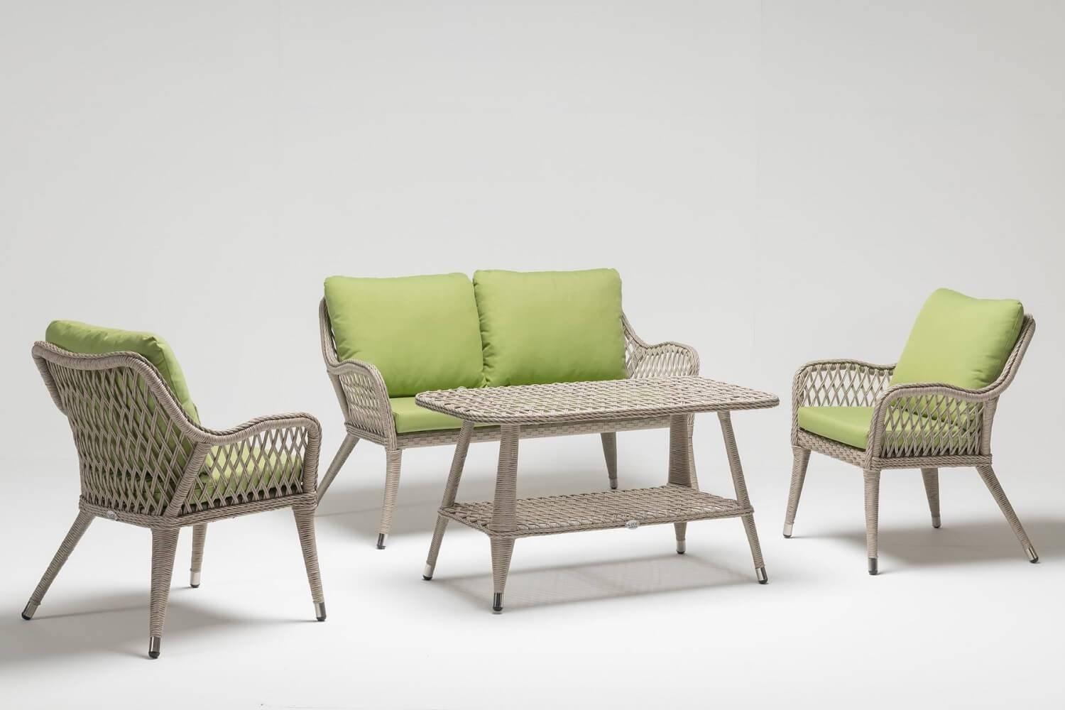 Set De Lounge De Grădină Irıs - 211S, Verde, 166X82X72 Cm