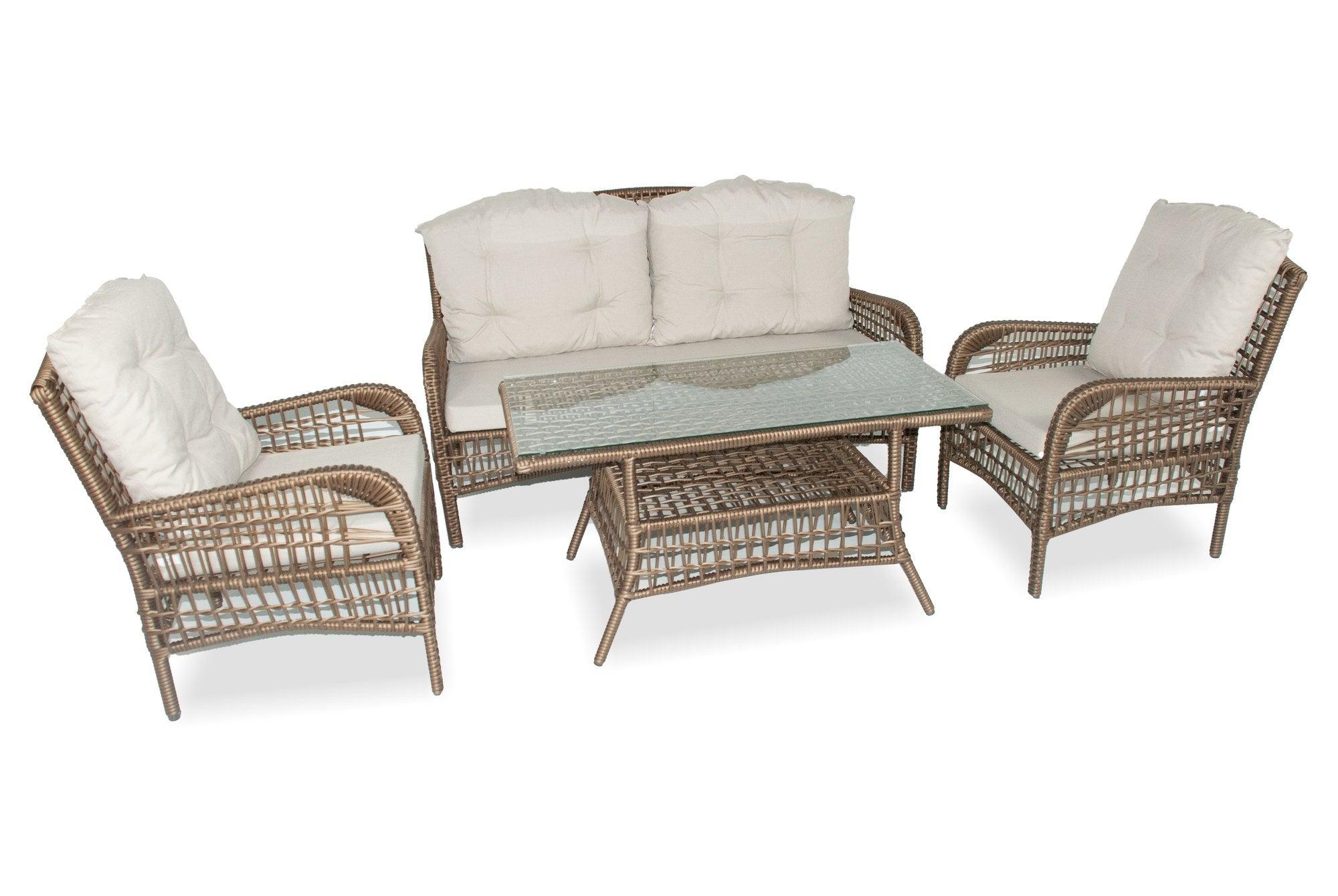 Set De Lounge De Grădină Lady Sofa, Crem, 160X86X70 Cm