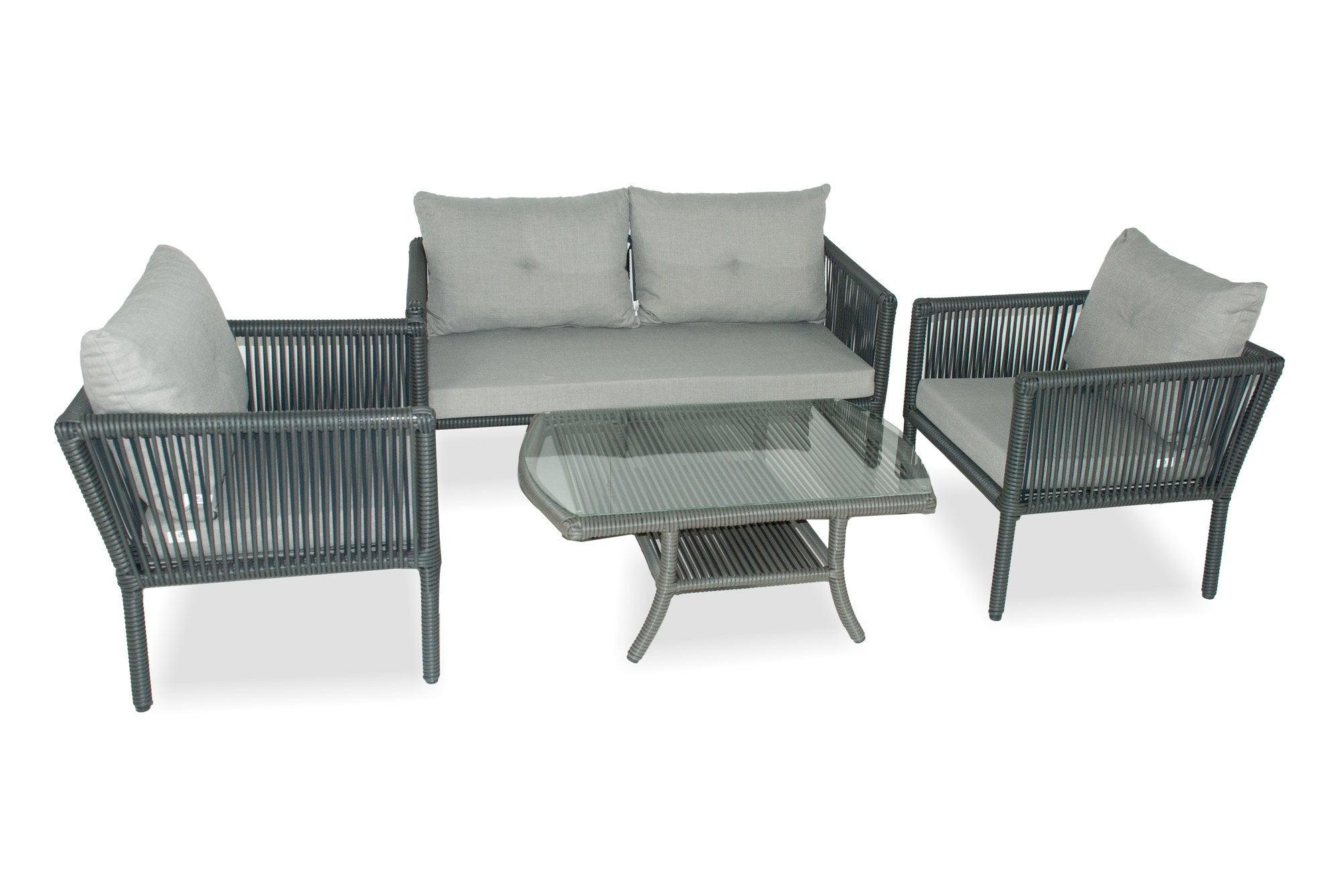 Set De Lounge De Grădină Shangai 38, Crem, 61X62X62 Cm