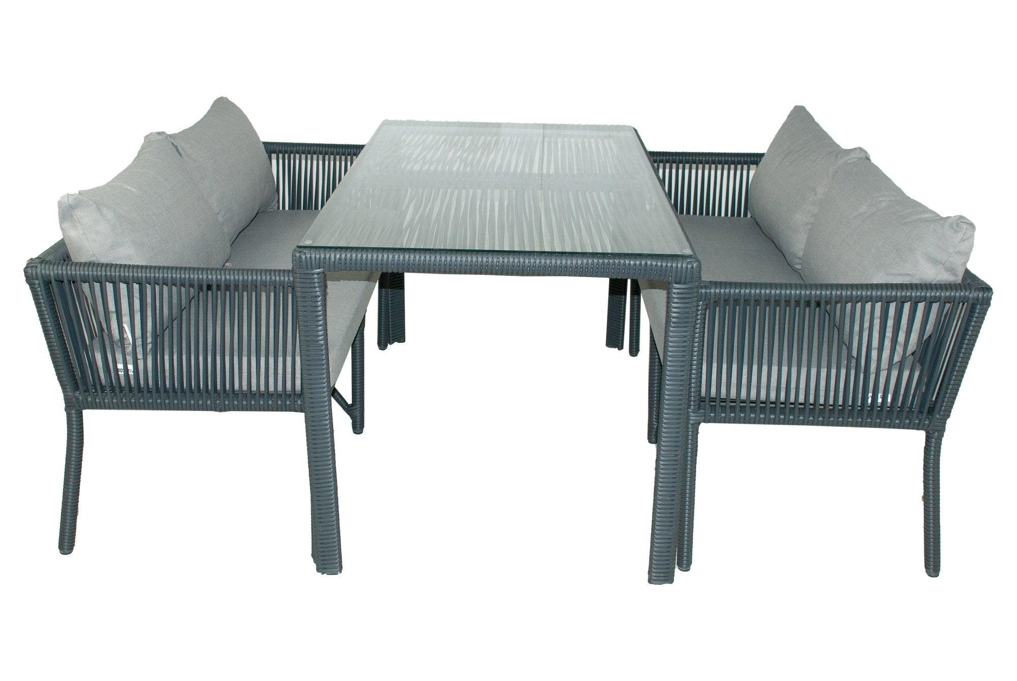 Set De Lounge De Grădină Vera 4, Maro Inchis, 140X75X80 Cm