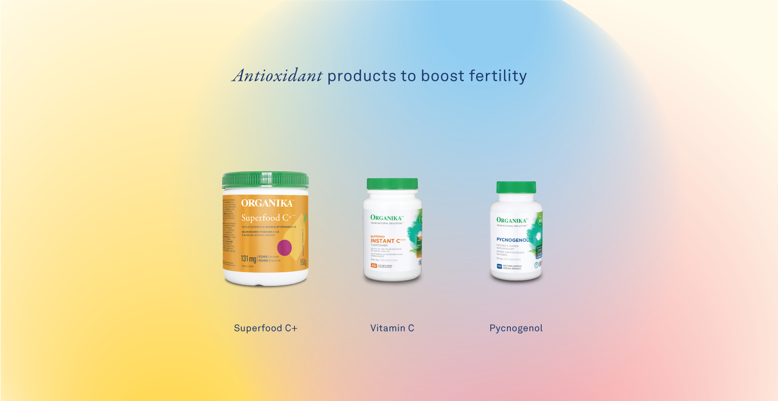 Antioxidant products to boost fertility