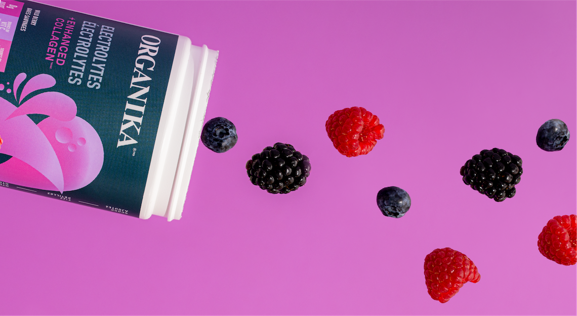 Electrolytes + Enhanced Collagen Wild Berry with berries