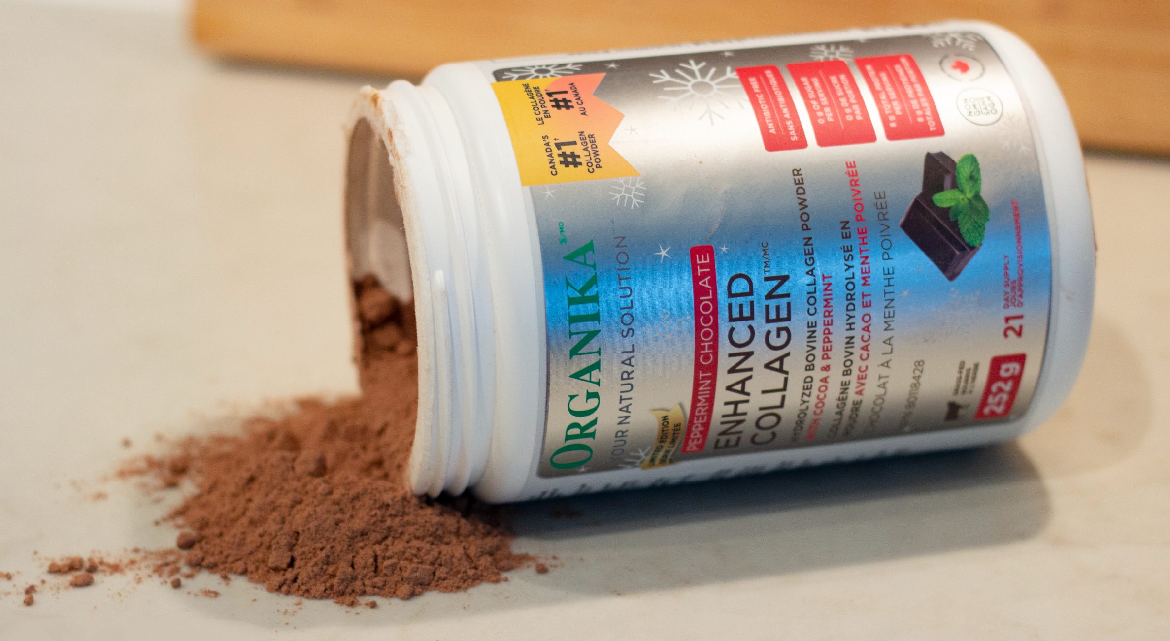 Organika limited-edition Peppermint Chocolate Enhanced Collagen