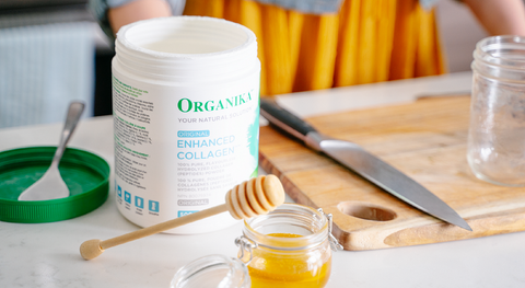 organika's enhanced collagen with honey
