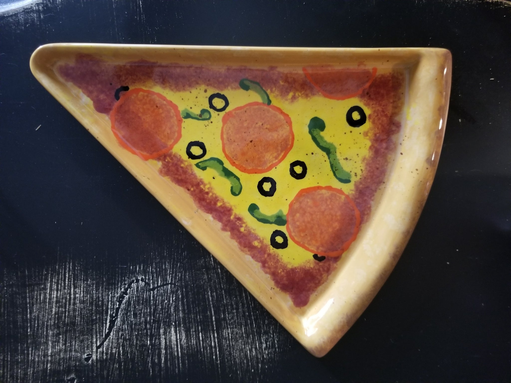 Pizza Slice Plate Color Me Mine Upper West Side