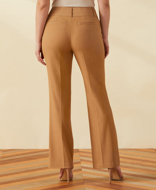 Rafaella Women's Curvy Fit Gabardine Bootcut Dress Pants - Miazone