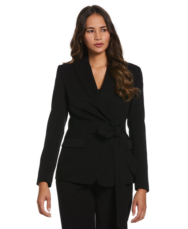 Y#39;s Black Wrap Blazer