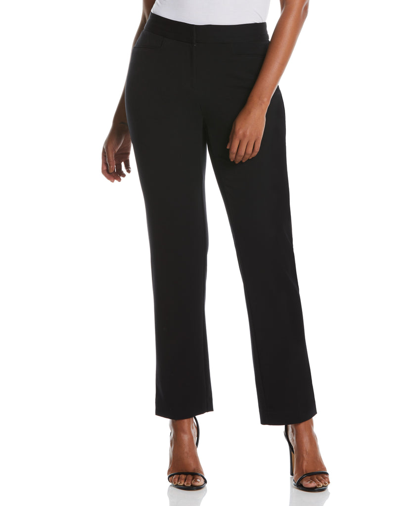 Women's GABARDINE SLIM LEG PANT - CURVY FIT | Rafaella