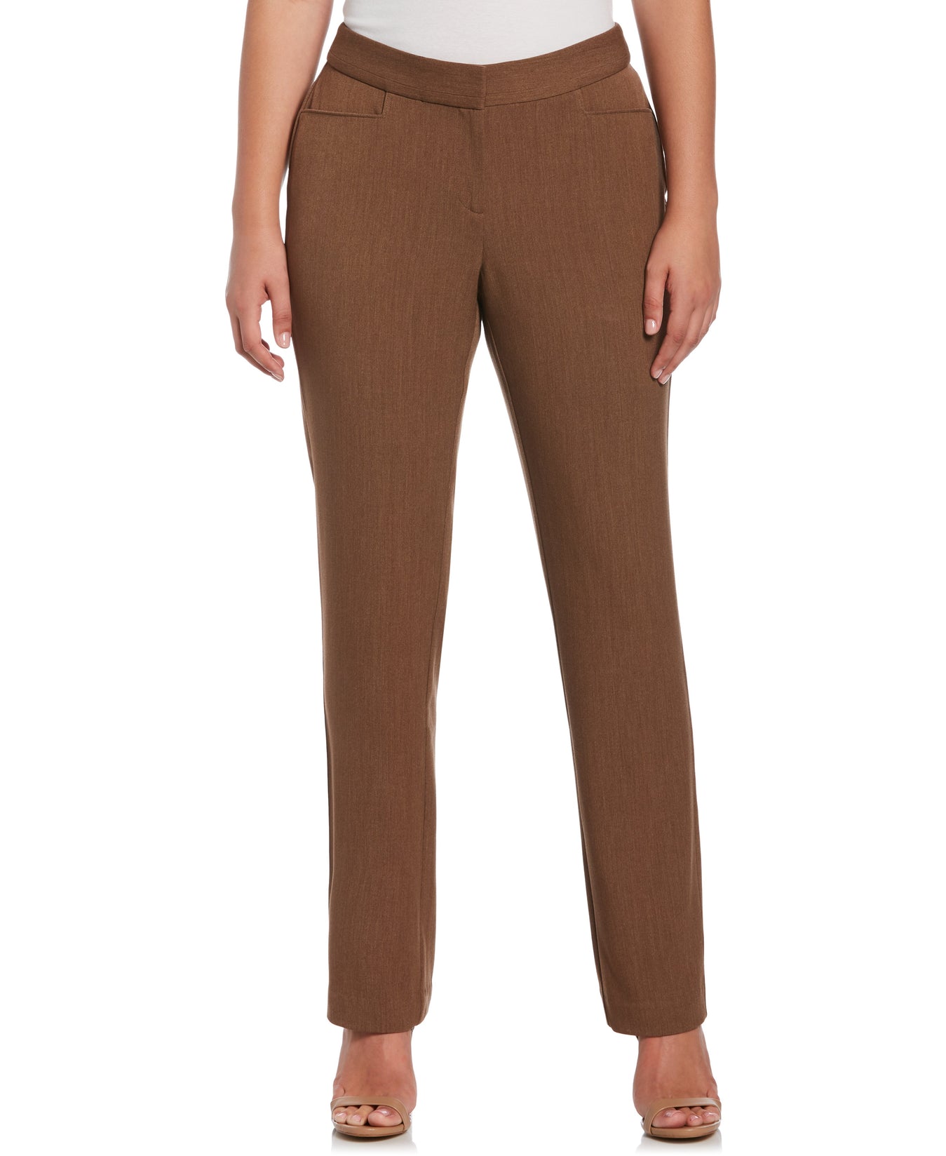 Women's GABARDINE SLIM LEG PANT - CURVY FIT | Rafaella