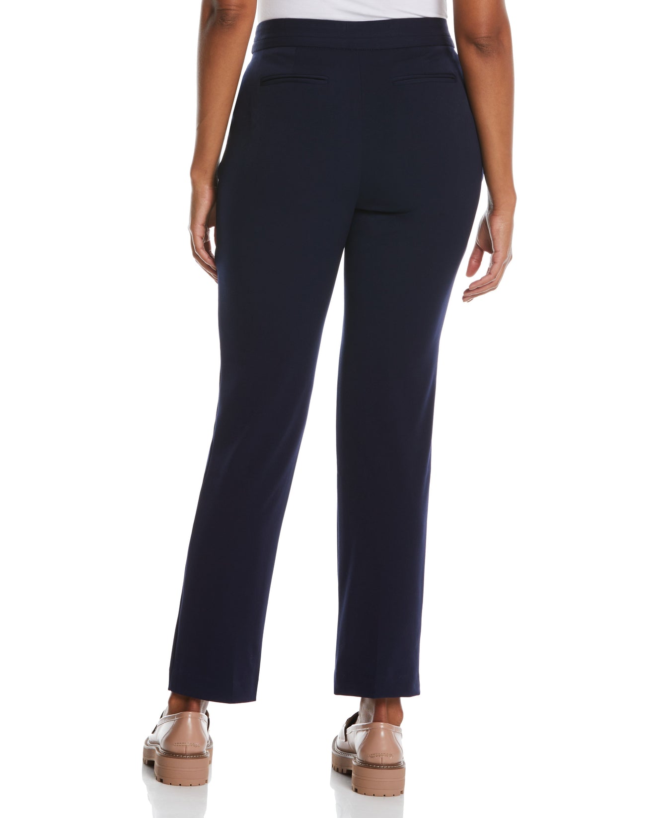 Women's GABARDINE SLIM LEG PANT - CURVY FIT | Rafaella