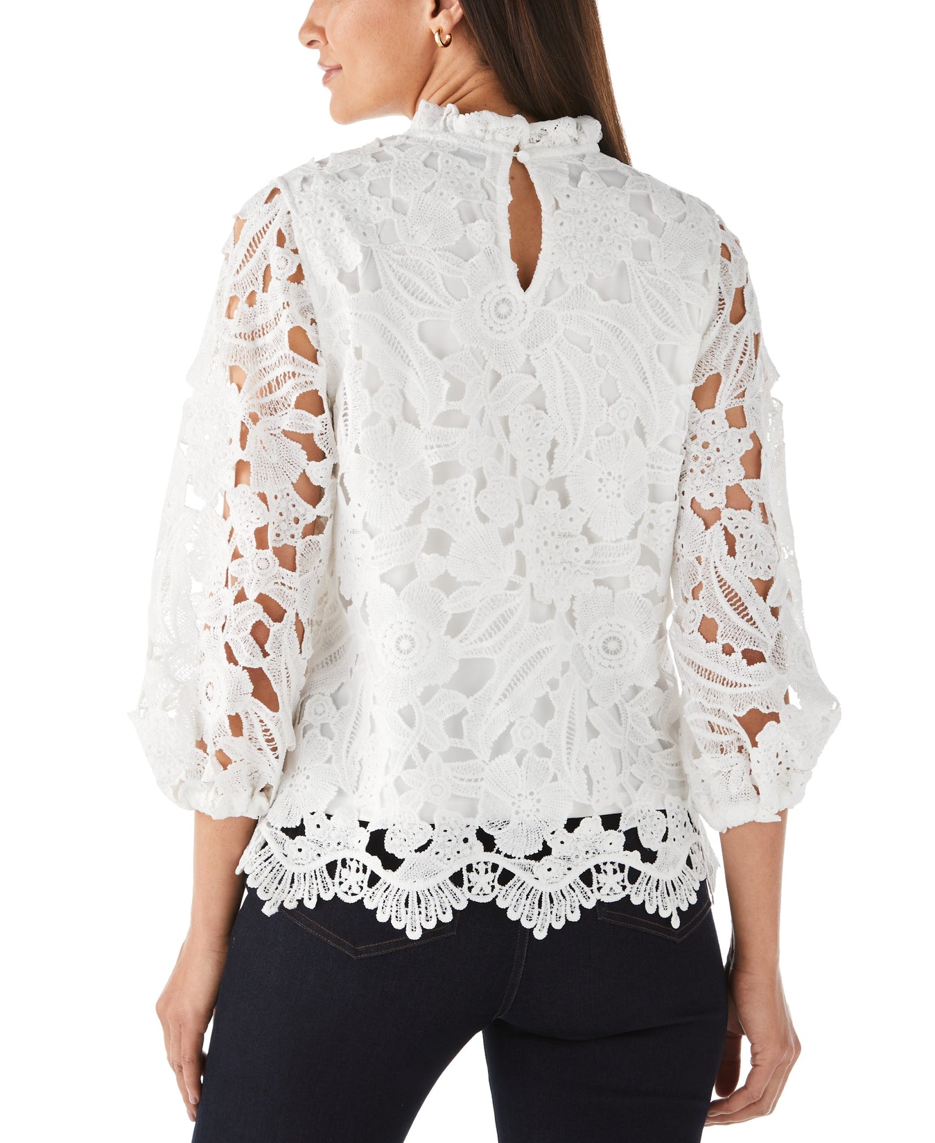 bardot francesca lace top