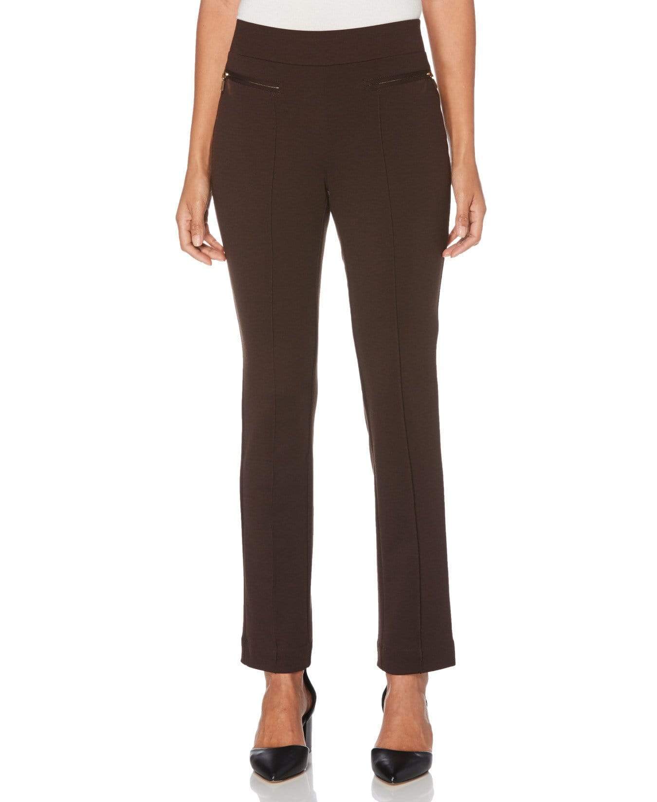 Gold Boxy Ponte Slim Leg Pant - FINAL SALE - Motto