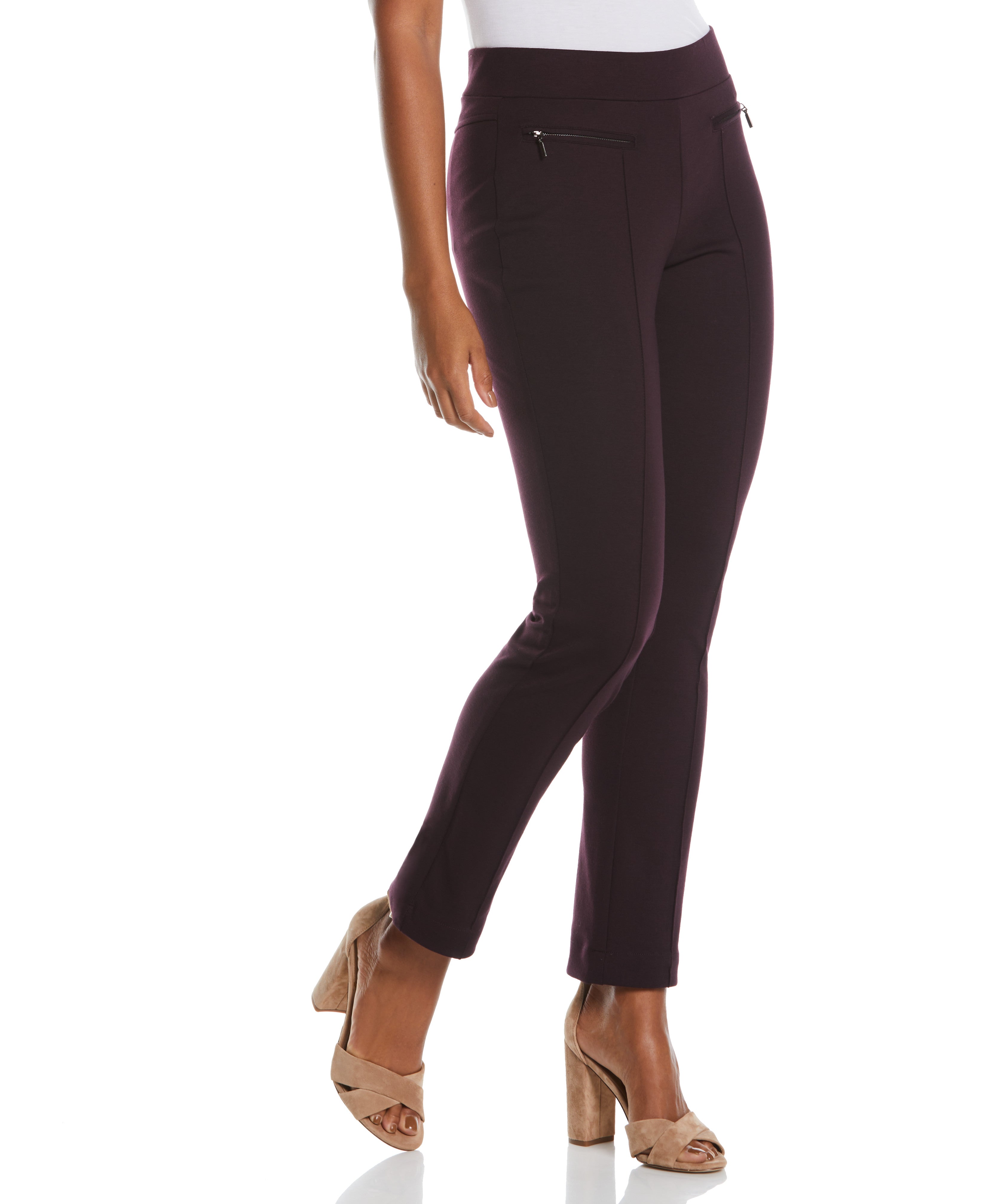 Juniors & Plus 5-Pockets Shape Skinny Ponte Slim Casual Mid-Rise Jeggi –