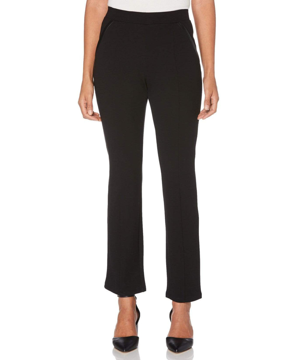 Ponte Knit Slim Leg Pant | Comfort Fit | Petite Sizes | Rafaella