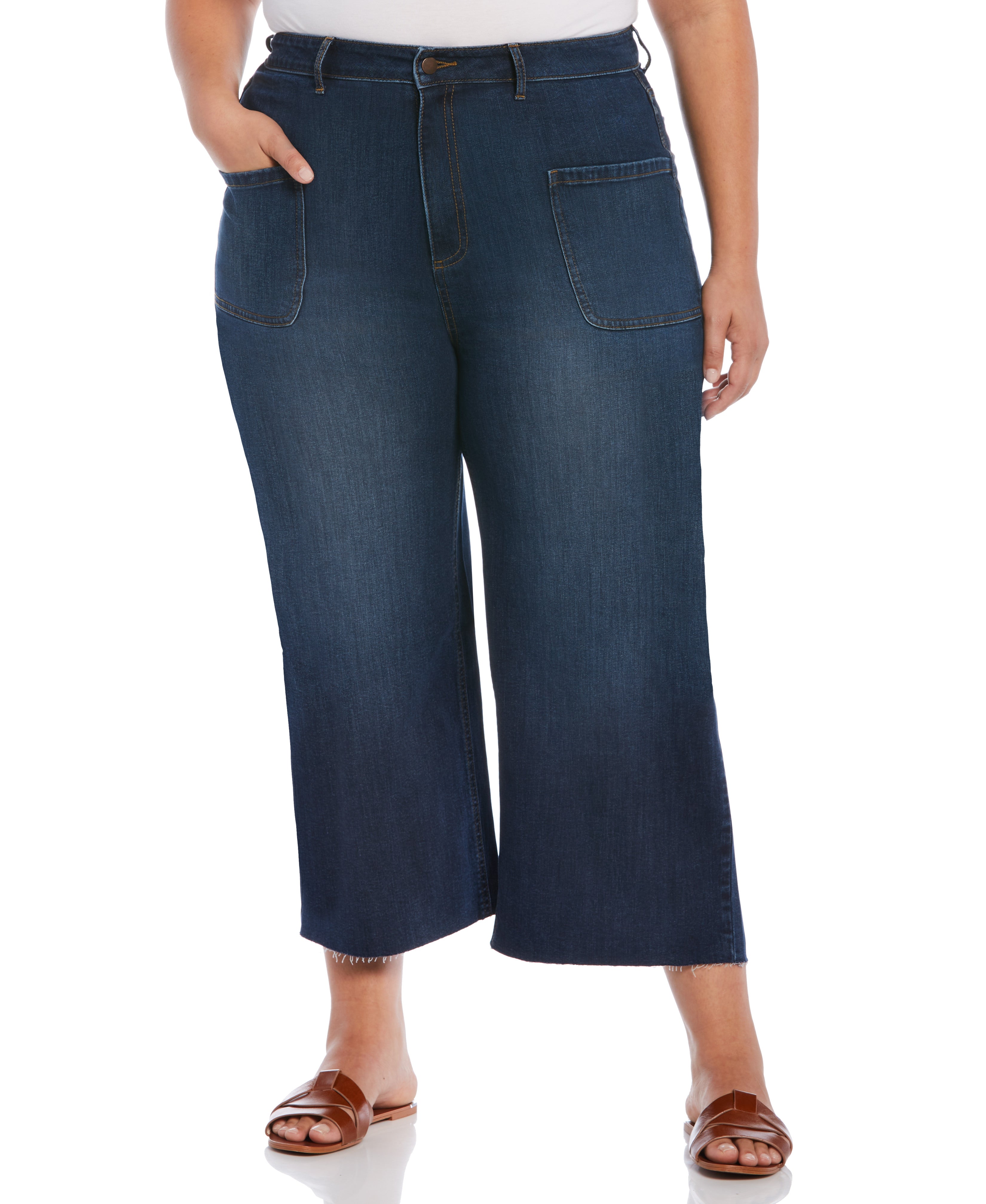 Plus Size Classic Fit Clean Straight Leg Ankle Pant