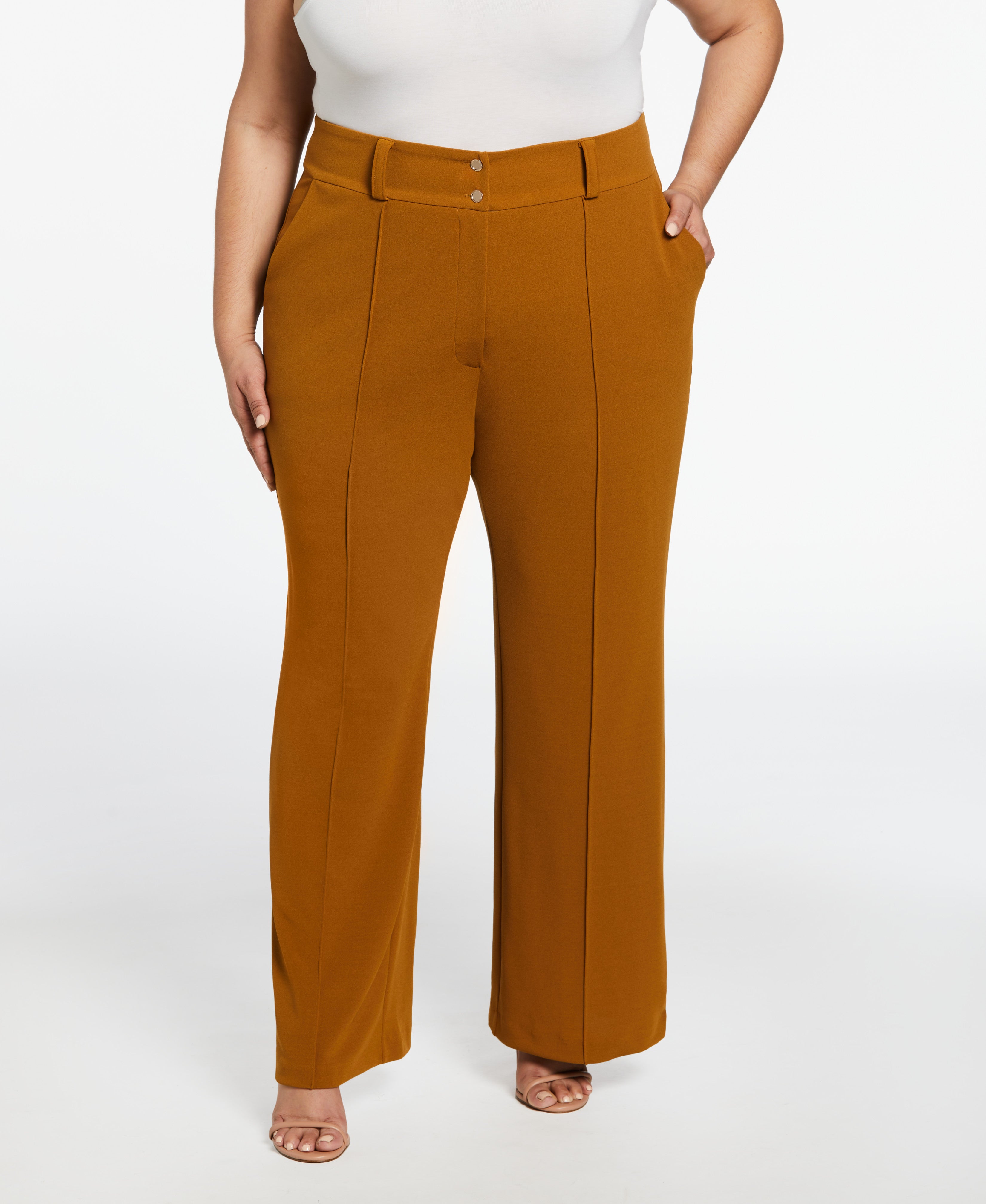 SOLD OUT! CLOSEOUT CLEARANCE! Plus Size Brown Wide Leg Palazzo Pants in  Slinky, Velvet or Cotton Fabric XL 1x 2x 3x 4x