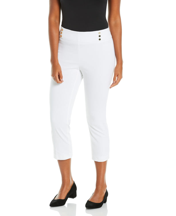 Da-Nang White Cotton Capri Pants - Size 6 | Cotton capri pants, Capri pants,  Pants
