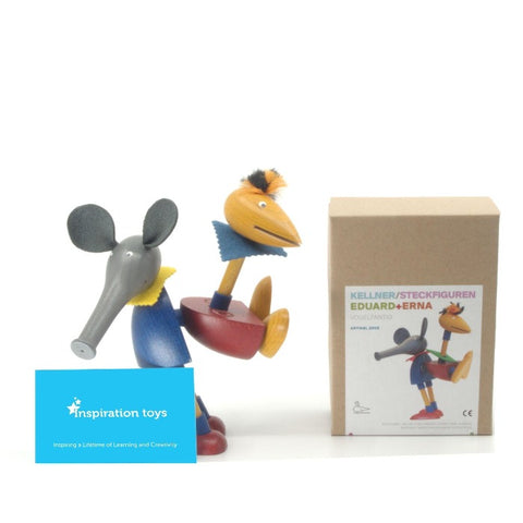 Wooden construction toys - elephant and bird