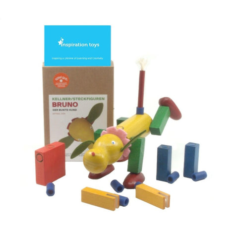 Wooden Construction Toys - Bruno the dog