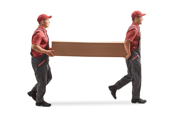 Delivery agents carrying boxes