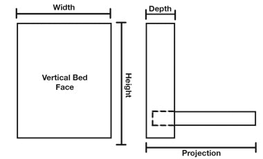 Vertical melamine murphy bed schematics