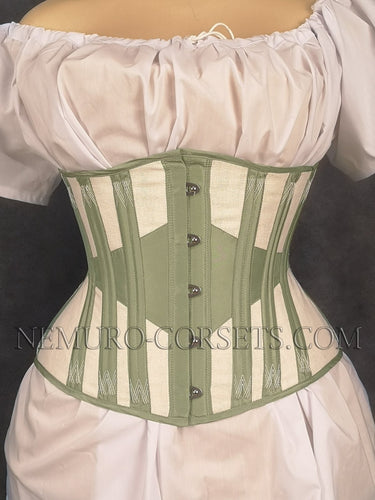 S Bend Edwardian Corset C.1905 Mae With Busk, Front Opening, S