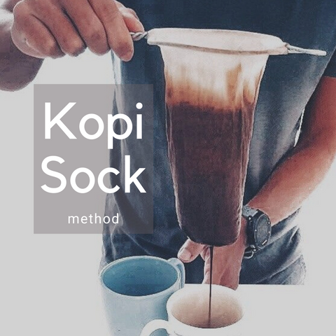 Traditional nanyang coffee kopi sock