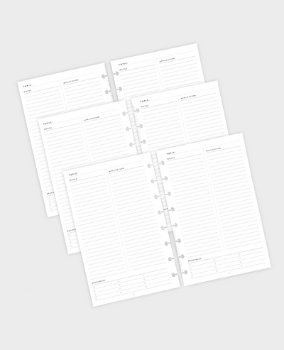 The Collected Planner  Half Letter Planner Inserts, Dividers and Disc