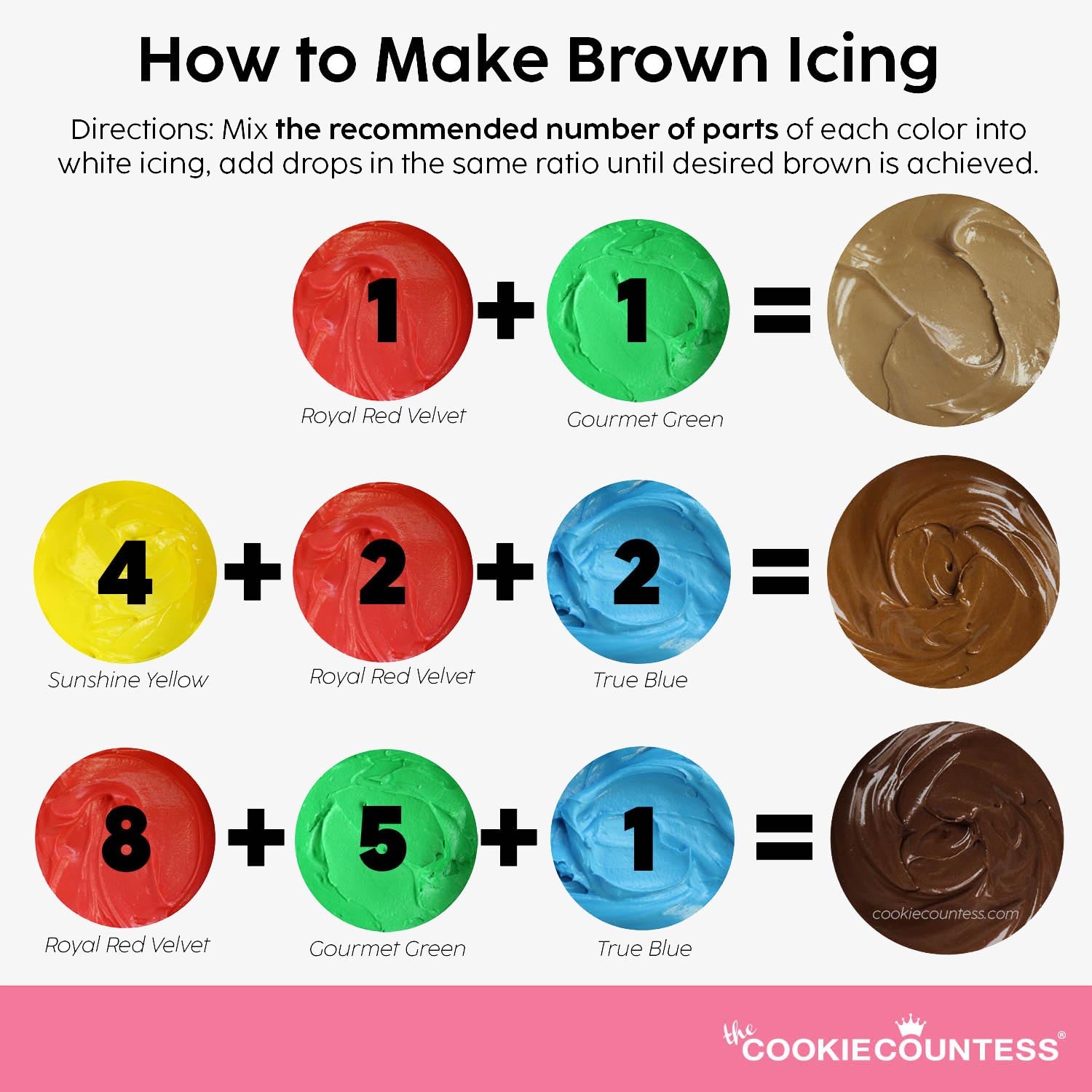How To Make Brown Icing Without Brown Food Color — The Cookie Countess