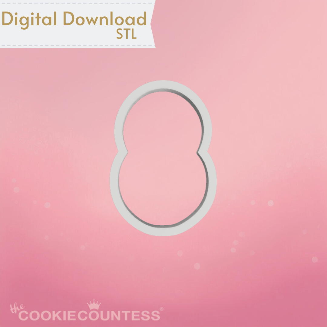Balloon Number Eight Cookie Cutter STL