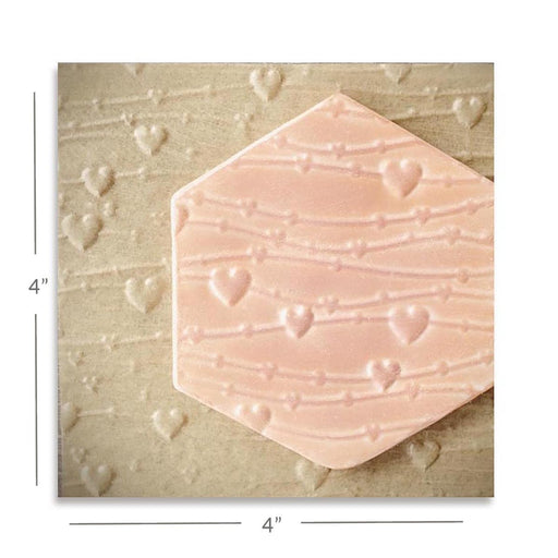 Parchment Texture Sheets - Heart Designs 1