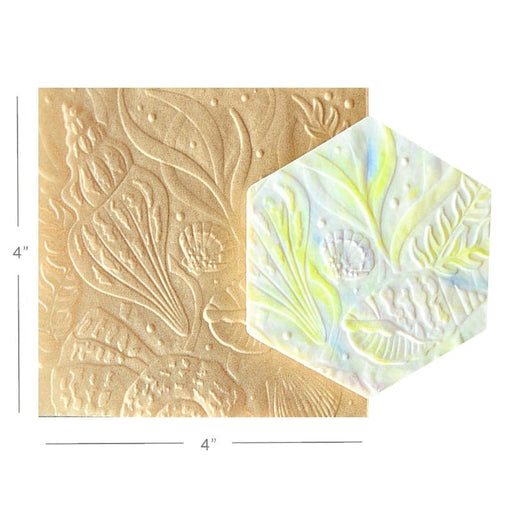 Wood Grain 3D Embossed/textured Parchment Squares 4x4 Inch 