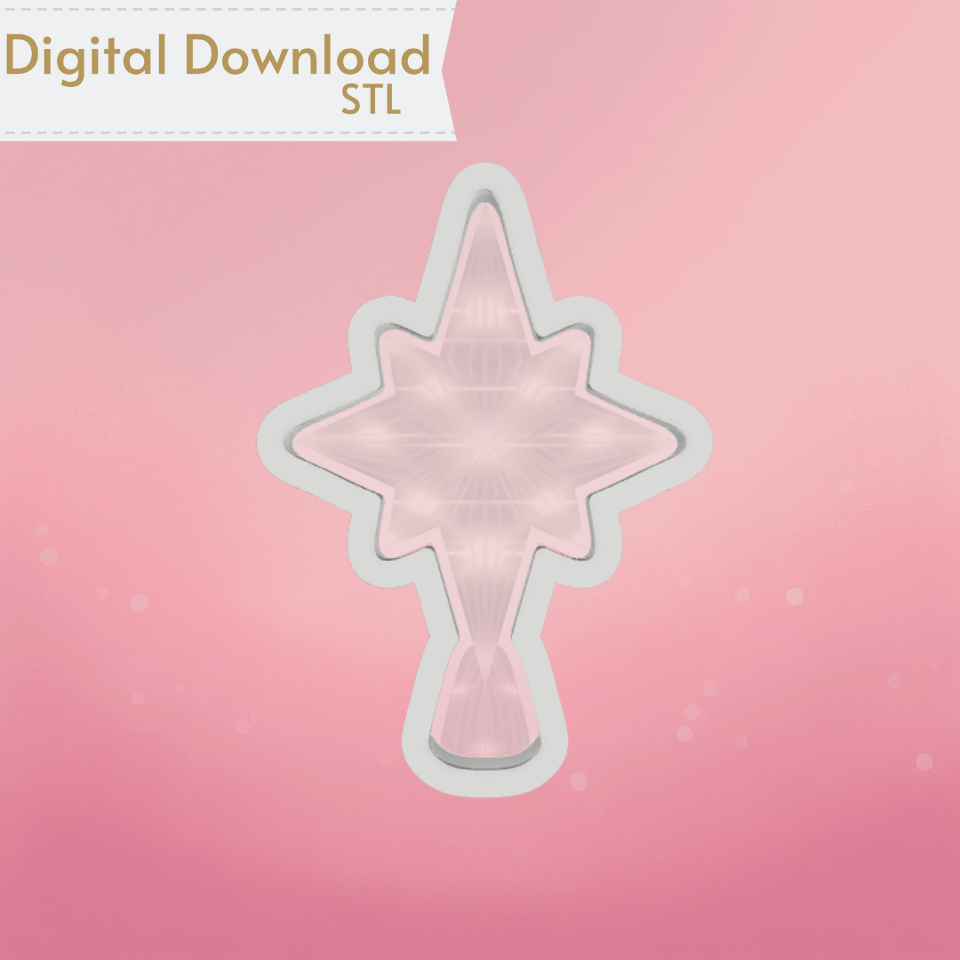 Star Tree Topper Cookie Cutter STL
