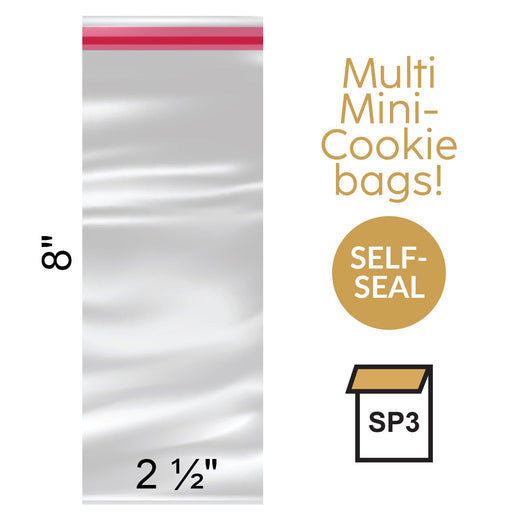 Clear Lip & Tape Bags 3 1/2 x 5 1/2 - Pack of 100