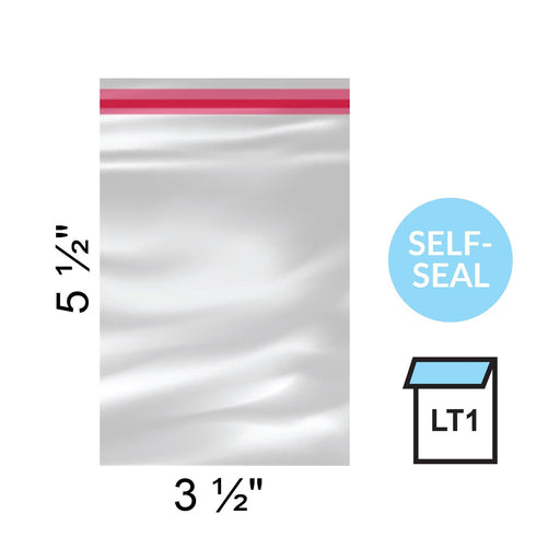 Clear Lip & Tape Bags 5 11/16 x 7 1/2 - pack of 100 — The Cookie