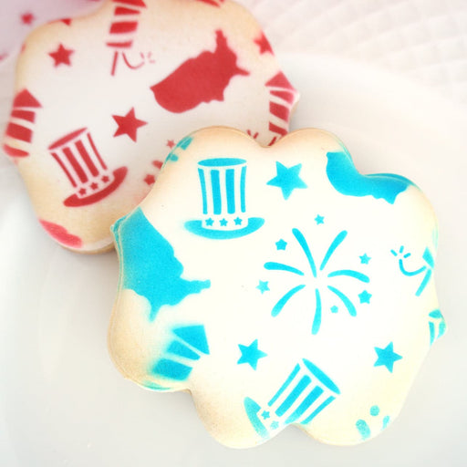 2 Piece American Flag Stencil 4th of July - Cookie Stencil — The