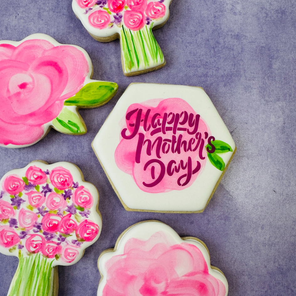 Watercolor Flower Pineapple Cookies — Honey Blonde