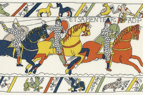 From the Bayeux tapestry, the repaired bit but still stuck in France.