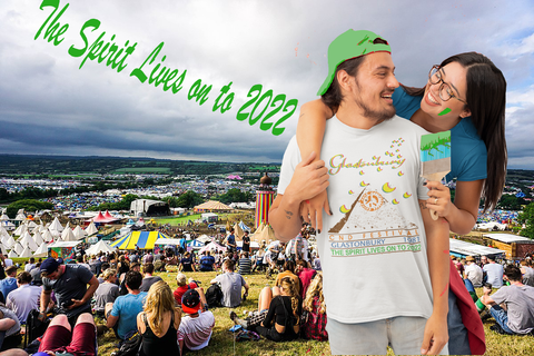 The Spirit Lives on to 2022. Glastonbury Festival T Shirt from GAS