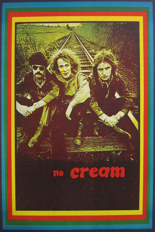 One of Creams farewell posters 1968. This one is pretty unusal. Big O posters published it and it is in V&A`s collection. Mint condition . Unusual colorscheme. A lovely example of Martin Sharp`s excellence in creating art before photoshop.