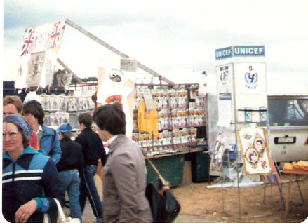 GAS T Shirts 1981 stall at the Glastonbury CND Festival 1981
