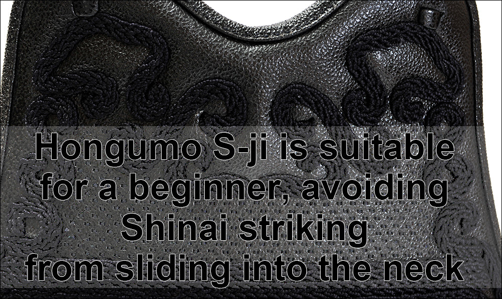 Hongumo S-ji Mune-kazari is suitable for Kendo beginner to avoid Shinai striking from sliding into his/her throat