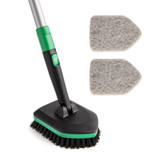 2In1 Bathroom Floor Brush Long Handle Scrub Brushes Adjustable