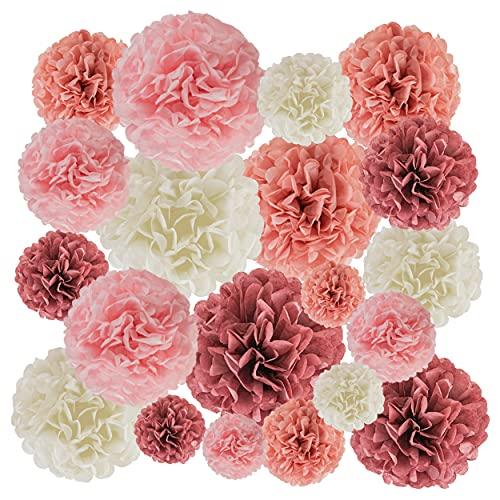 20 PCS Rose Gold Party Decorations - Metallic Foil and Tissue Paper Po – If  you say i do