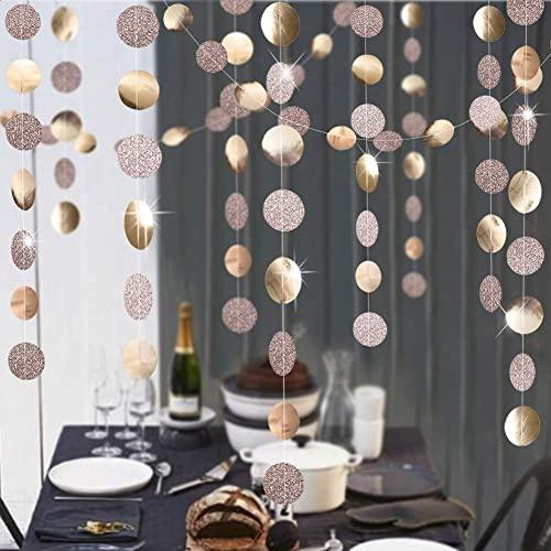 Cheerland Holographic Circle Garlands Iridescent Party Supplies Hanging  Streamer Backdrop Unicorn Mermaid Theme Birthday Decorations Baby Shower