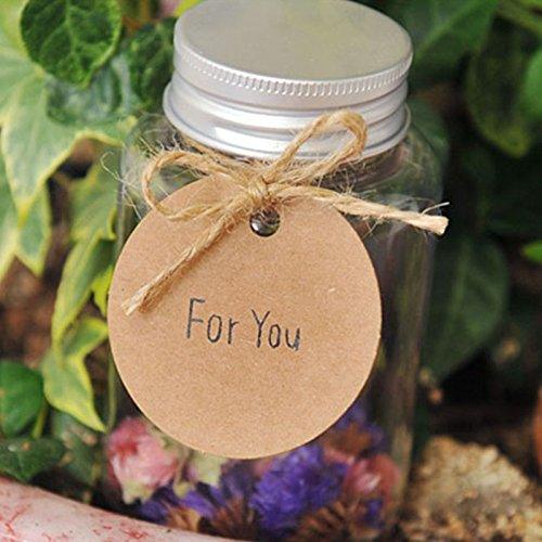 100-300 Pcs Kraft Paper Tag with Strings Blank DIY Tag Wedding