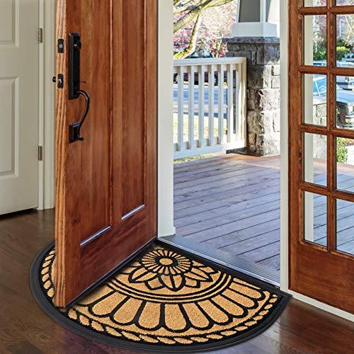 Durable Natural Rubber Door Mat, Waterproof, Low Profile, Heavy Duty  Welcome Doormat for Indoor and Outdoor, Easy Clean, Rug Mats for Entry,  Patio, Busy Areas,23.6*15.7,Call First 