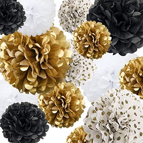 9pcs Paper Pom Poms Flowers Mermaid Party Under The Sea Decor